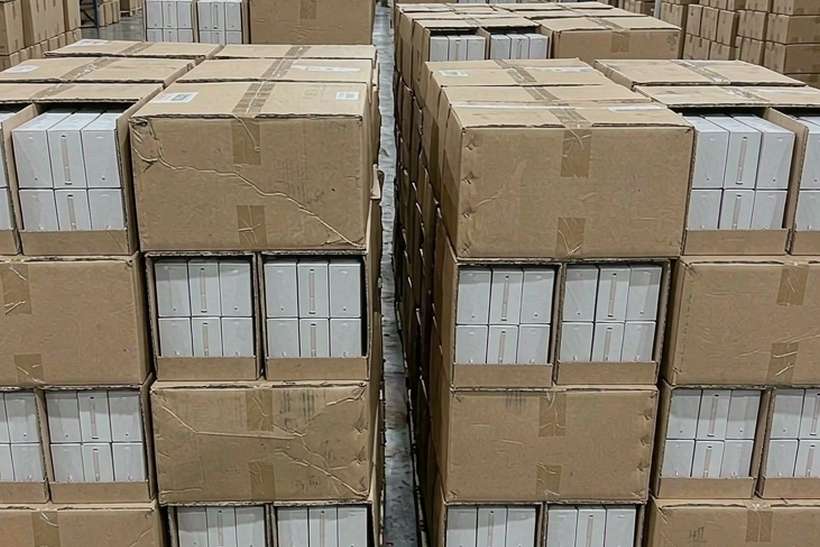 Restocking Elektronna Ya Sisgareta pods — container load